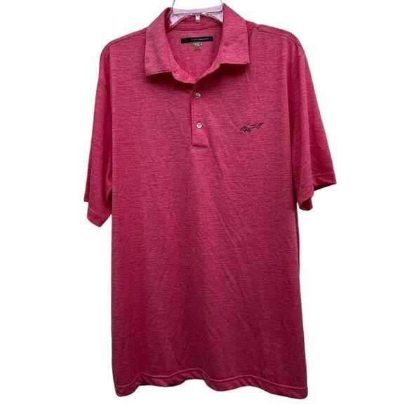 Greg Norman Play Dry Golf Polo Shirt Men's XL Coral Three Button Short Sleeve - Picture 1 of 12